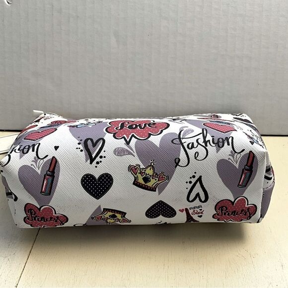 Blush Crush Cosmetic Bag Princess Paris Crown Hearts NWT - Picture 6 of 7